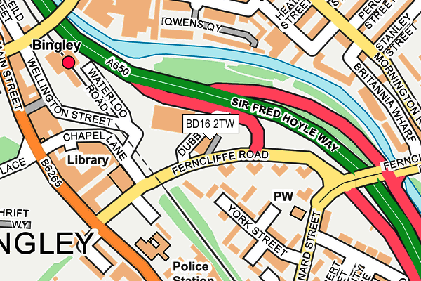 BD16 2TW map - OS OpenMap – Local (Ordnance Survey)