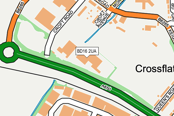 BD16 2UA map - OS OpenMap – Local (Ordnance Survey)