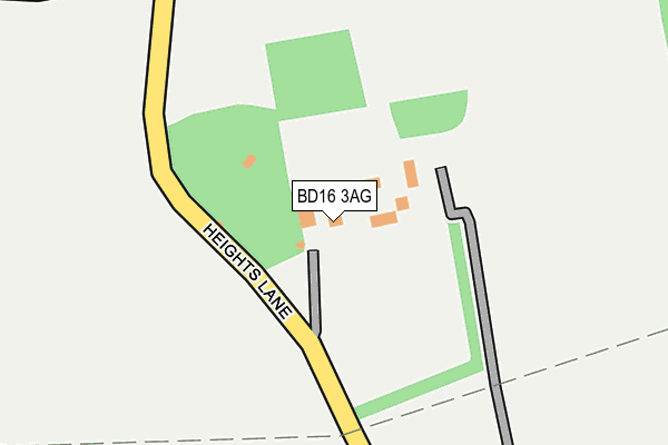 BD16 3AG map - OS OpenMap – Local (Ordnance Survey)