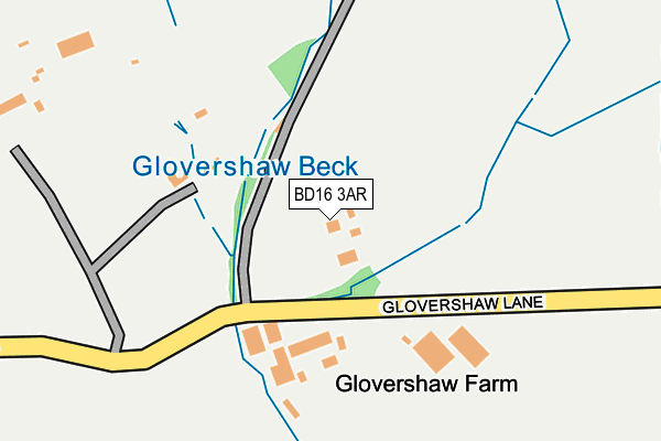 BD16 3AR map - OS OpenMap – Local (Ordnance Survey)