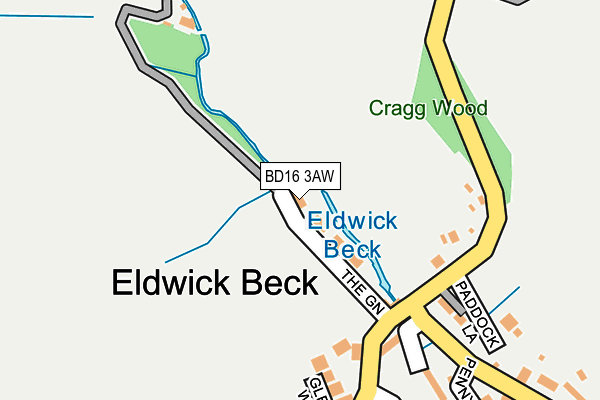 BD16 3AW map - OS OpenMap – Local (Ordnance Survey)