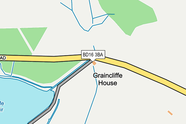 BD16 3BA map - OS OpenMap – Local (Ordnance Survey)