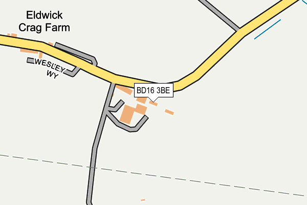 BD16 3BE map - OS OpenMap – Local (Ordnance Survey)