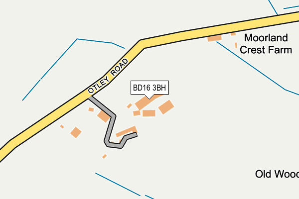 BD16 3BH map - OS OpenMap – Local (Ordnance Survey)