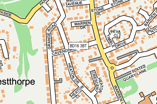 BD16 3BT map - OS OpenMap – Local (Ordnance Survey)