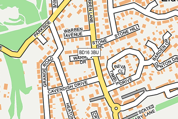 BD16 3BU map - OS OpenMap – Local (Ordnance Survey)