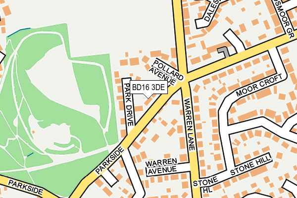 BD16 3DE map - OS OpenMap – Local (Ordnance Survey)