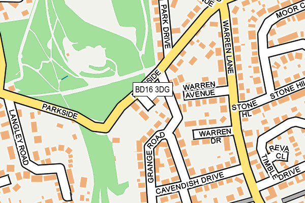 BD16 3DG map - OS OpenMap – Local (Ordnance Survey)
