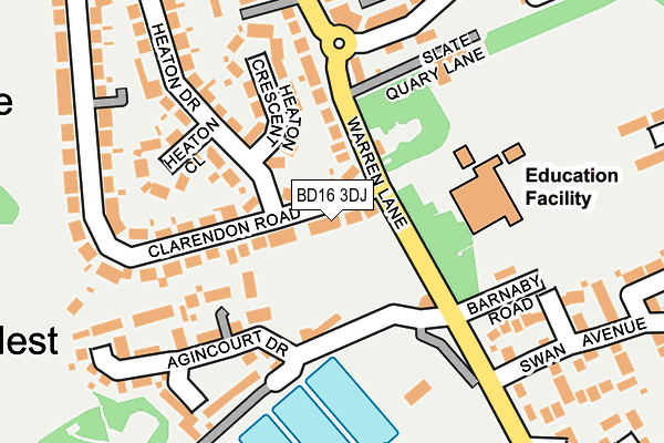 BD16 3DJ map - OS OpenMap – Local (Ordnance Survey)