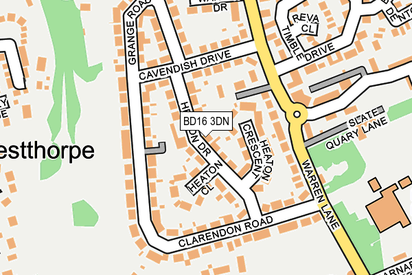 BD16 3DN map - OS OpenMap – Local (Ordnance Survey)