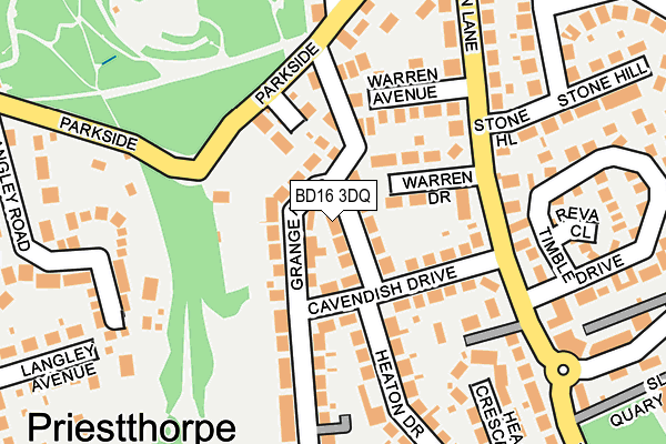 BD16 3DQ map - OS OpenMap – Local (Ordnance Survey)