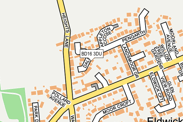 BD16 3DU map - OS OpenMap – Local (Ordnance Survey)