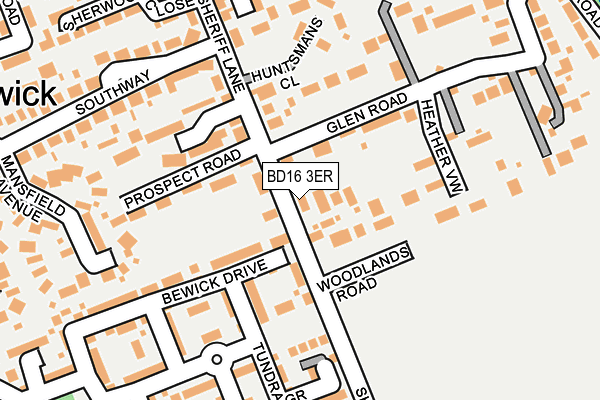 BD16 3ER map - OS OpenMap – Local (Ordnance Survey)