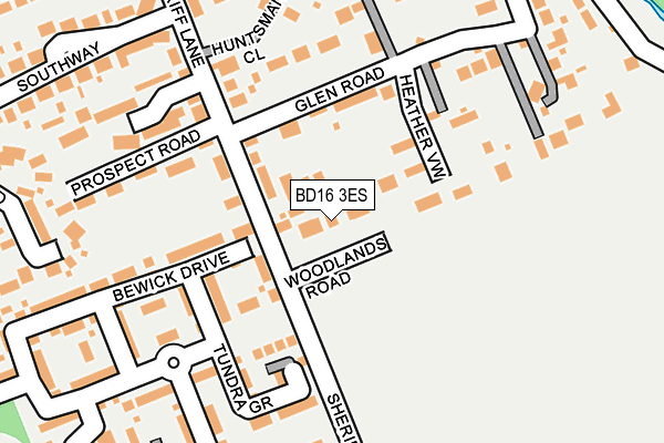 BD16 3ES map - OS OpenMap – Local (Ordnance Survey)