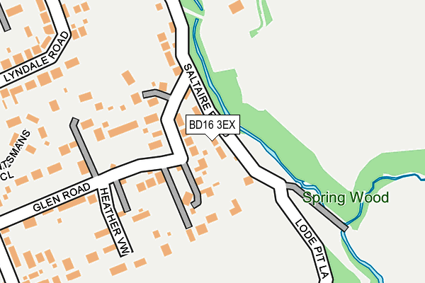 BD16 3EX map - OS OpenMap – Local (Ordnance Survey)