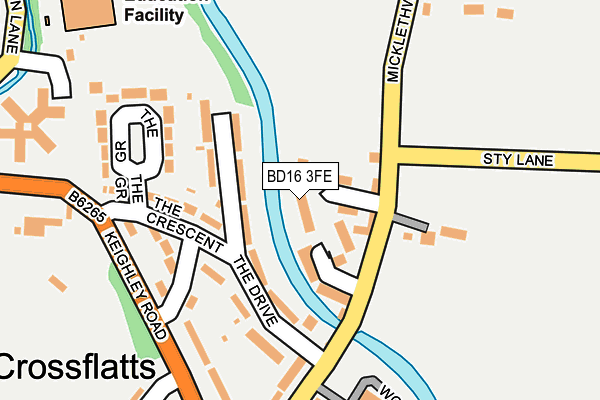 BD16 3FE map - OS OpenMap – Local (Ordnance Survey)