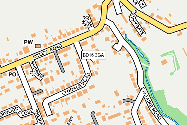 BD16 3GA map - OS OpenMap – Local (Ordnance Survey)