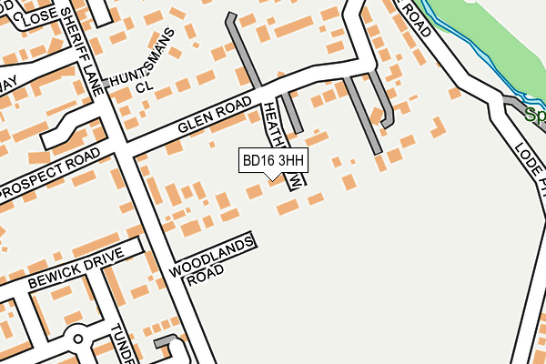 BD16 3HH map - OS OpenMap – Local (Ordnance Survey)