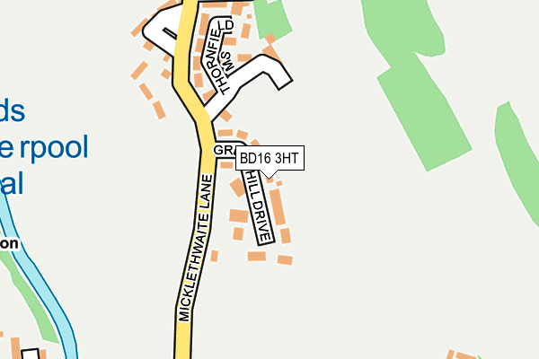 BD16 3HT map - OS OpenMap – Local (Ordnance Survey)