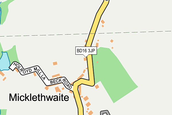 BD16 3JP map - OS OpenMap – Local (Ordnance Survey)