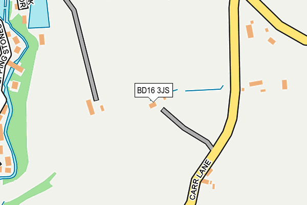 BD16 3JS map - OS OpenMap – Local (Ordnance Survey)