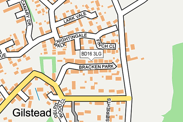 BD16 3LG map - OS OpenMap – Local (Ordnance Survey)