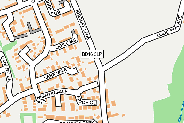 BD16 3LP map - OS OpenMap – Local (Ordnance Survey)