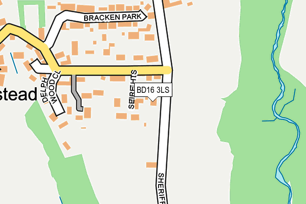 BD16 3LS map - OS OpenMap – Local (Ordnance Survey)