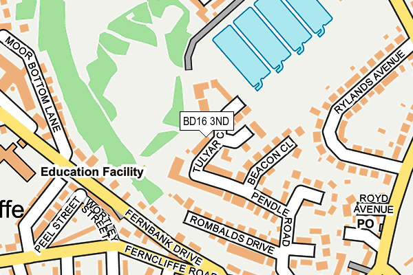BD16 3ND map - OS OpenMap – Local (Ordnance Survey)