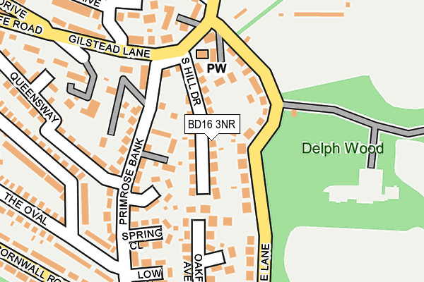 BD16 3NR map - OS OpenMap – Local (Ordnance Survey)