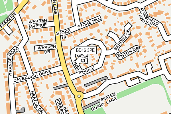 BD16 3PE map - OS OpenMap – Local (Ordnance Survey)