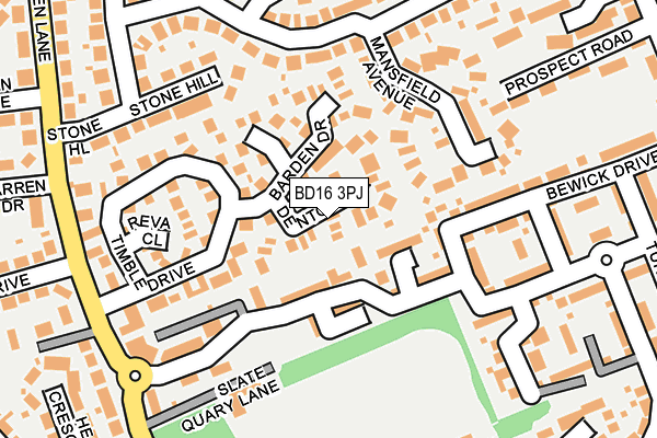 BD16 3PJ map - OS OpenMap – Local (Ordnance Survey)