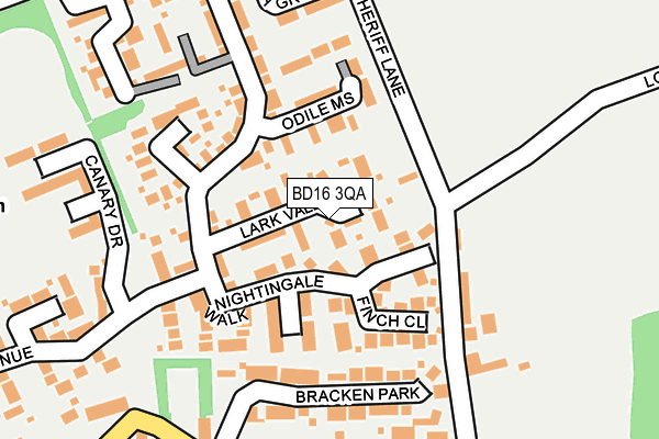 BD16 3QA map - OS OpenMap – Local (Ordnance Survey)