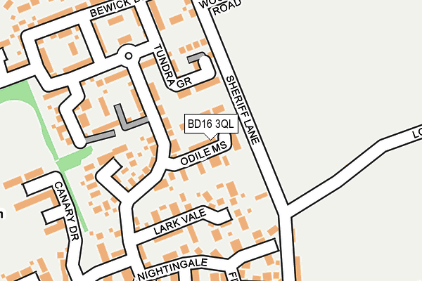 BD16 3QL map - OS OpenMap – Local (Ordnance Survey)