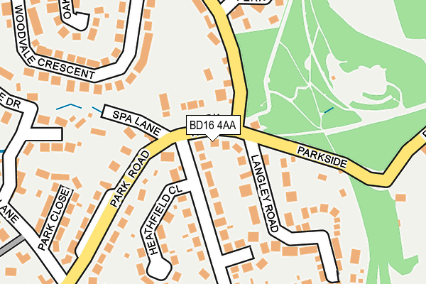BD16 4AA map - OS OpenMap – Local (Ordnance Survey)
