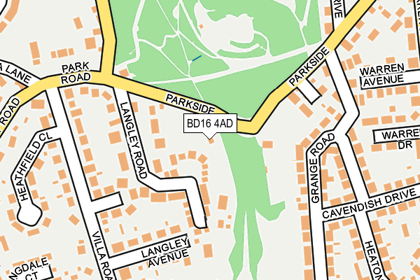 BD16 4AD map - OS OpenMap – Local (Ordnance Survey)