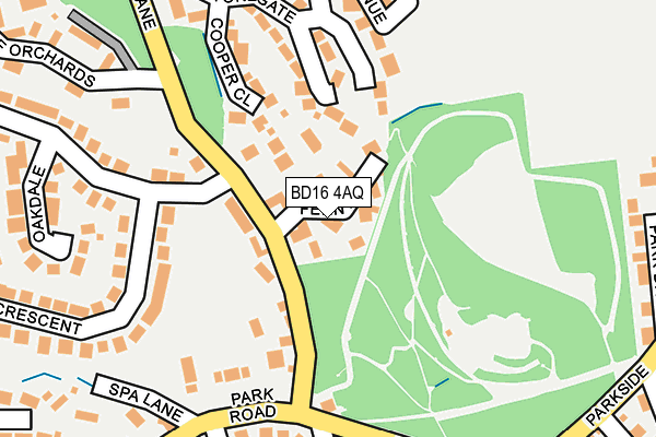 BD16 4AQ map - OS OpenMap – Local (Ordnance Survey)