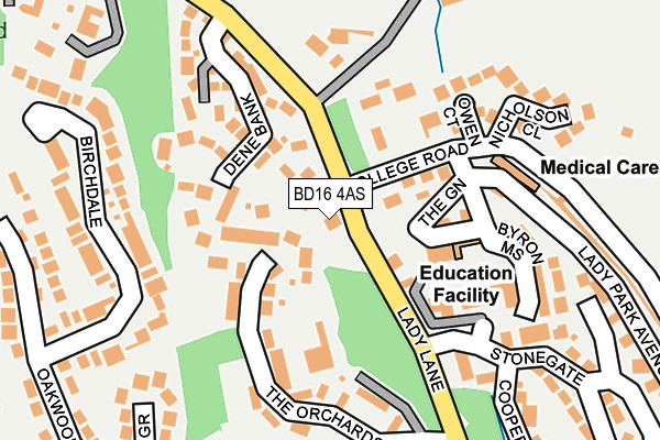 BD16 4AS map - OS OpenMap – Local (Ordnance Survey)