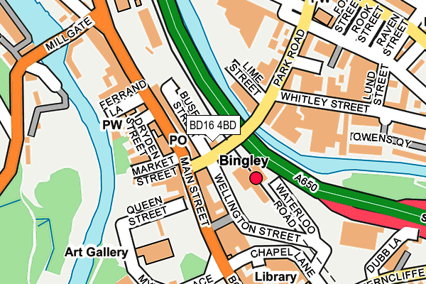 BD16 4BD map - OS OpenMap – Local (Ordnance Survey)