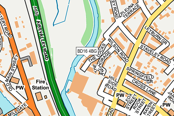 BD16 4BG map - OS OpenMap – Local (Ordnance Survey)