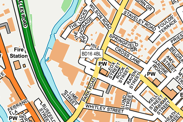 BD16 4BL map - OS OpenMap – Local (Ordnance Survey)
