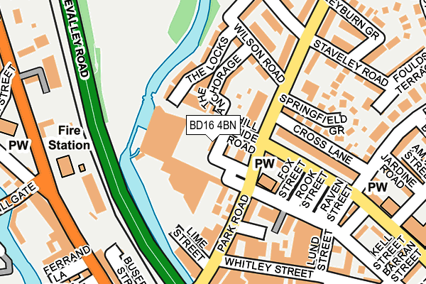 BD16 4BN map - OS OpenMap – Local (Ordnance Survey)