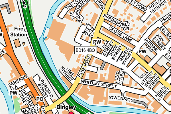 BD16 4BQ map - OS OpenMap – Local (Ordnance Survey)