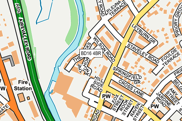 BD16 4BR map - OS OpenMap – Local (Ordnance Survey)