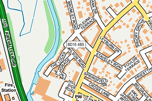 BD16 4BS map - OS OpenMap – Local (Ordnance Survey)