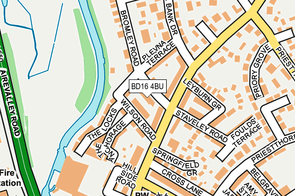 BD16 4BU map - OS OpenMap – Local (Ordnance Survey)