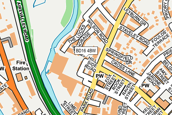 BD16 4BW map - OS OpenMap – Local (Ordnance Survey)
