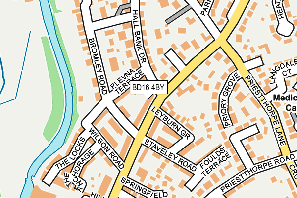 BD16 4BY map - OS OpenMap – Local (Ordnance Survey)