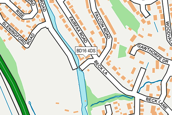 BD16 4DS map - OS OpenMap – Local (Ordnance Survey)