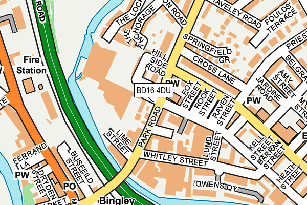 BD16 4DU map - OS OpenMap – Local (Ordnance Survey)